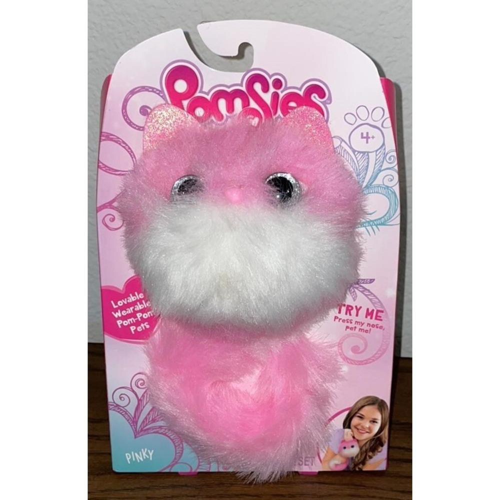 NEW Pomsies Pinky Pink Plush 8" Interactive Toy